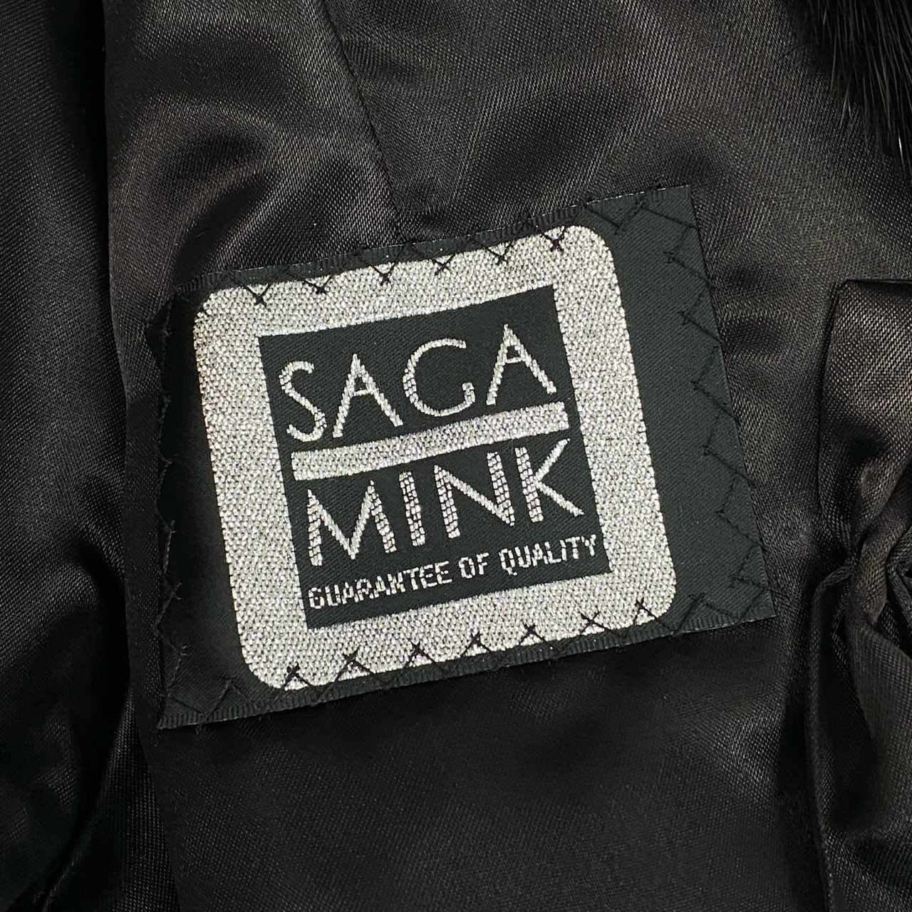 16a21 SAGA MINK サガミンク 銀サガ ダークミンク ファーコート サイズ13 ブラック 最高級本毛皮 Black Mink Fur Coatt18r