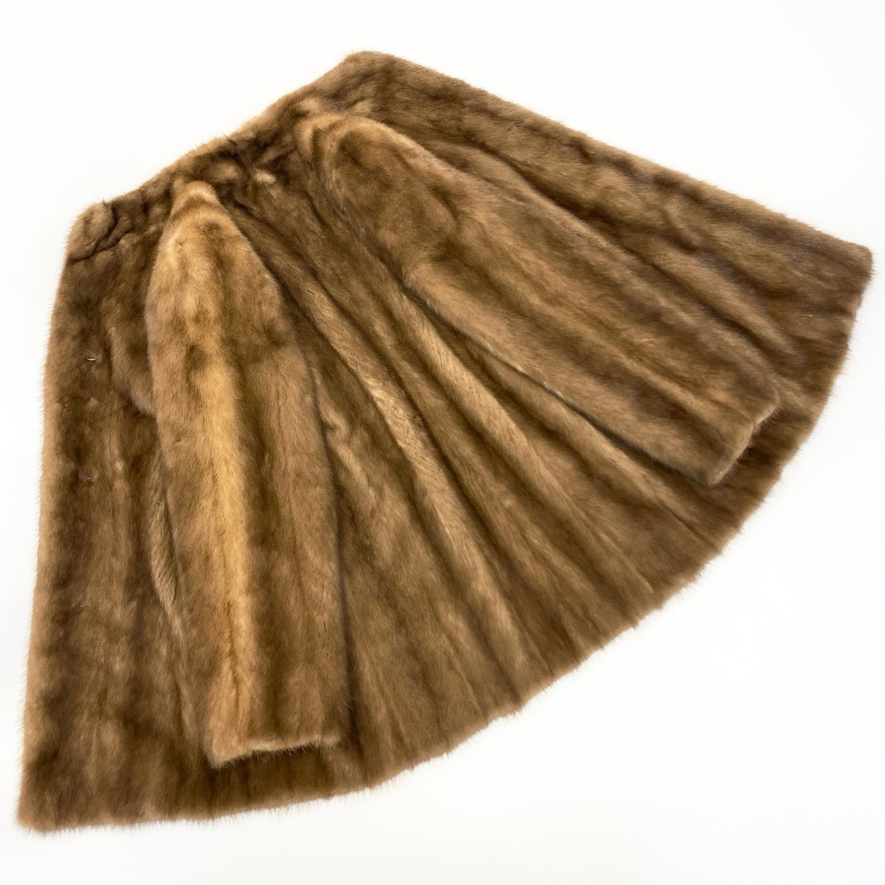 72L17 SAGA MINK サガミンク 銀サガ パステルミンク ファーコート サイズ11号 茶系 最高級本毛皮 MINK FUR ポケット有t18r