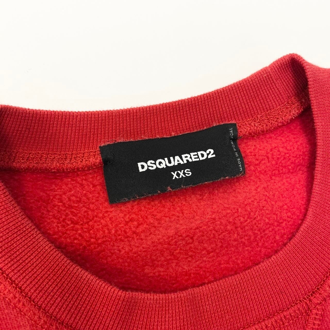 52c10 DSQUARED2 ディースクエアード ロゴプリント スウェット トレーナー サイズXXS レッド メンズ 男性用 トップスk02i