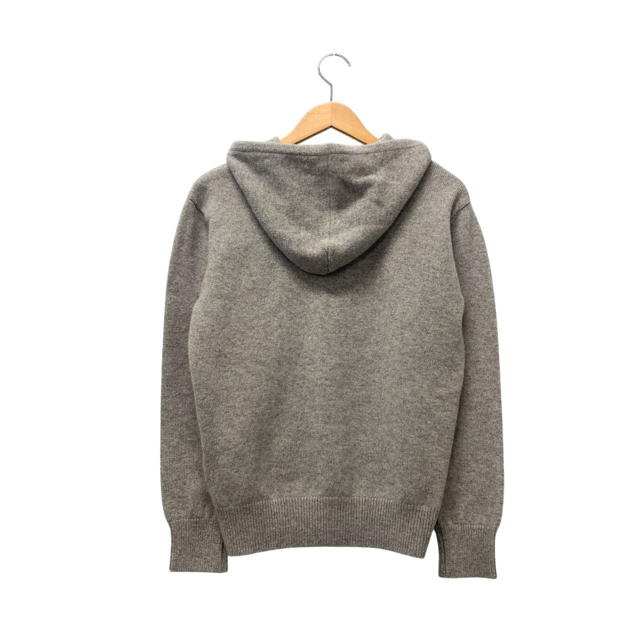 51c13 Papas パパス ロゴパッチ ニットパーカー トップス S グレー カシミヤ混ウール メンズu02t