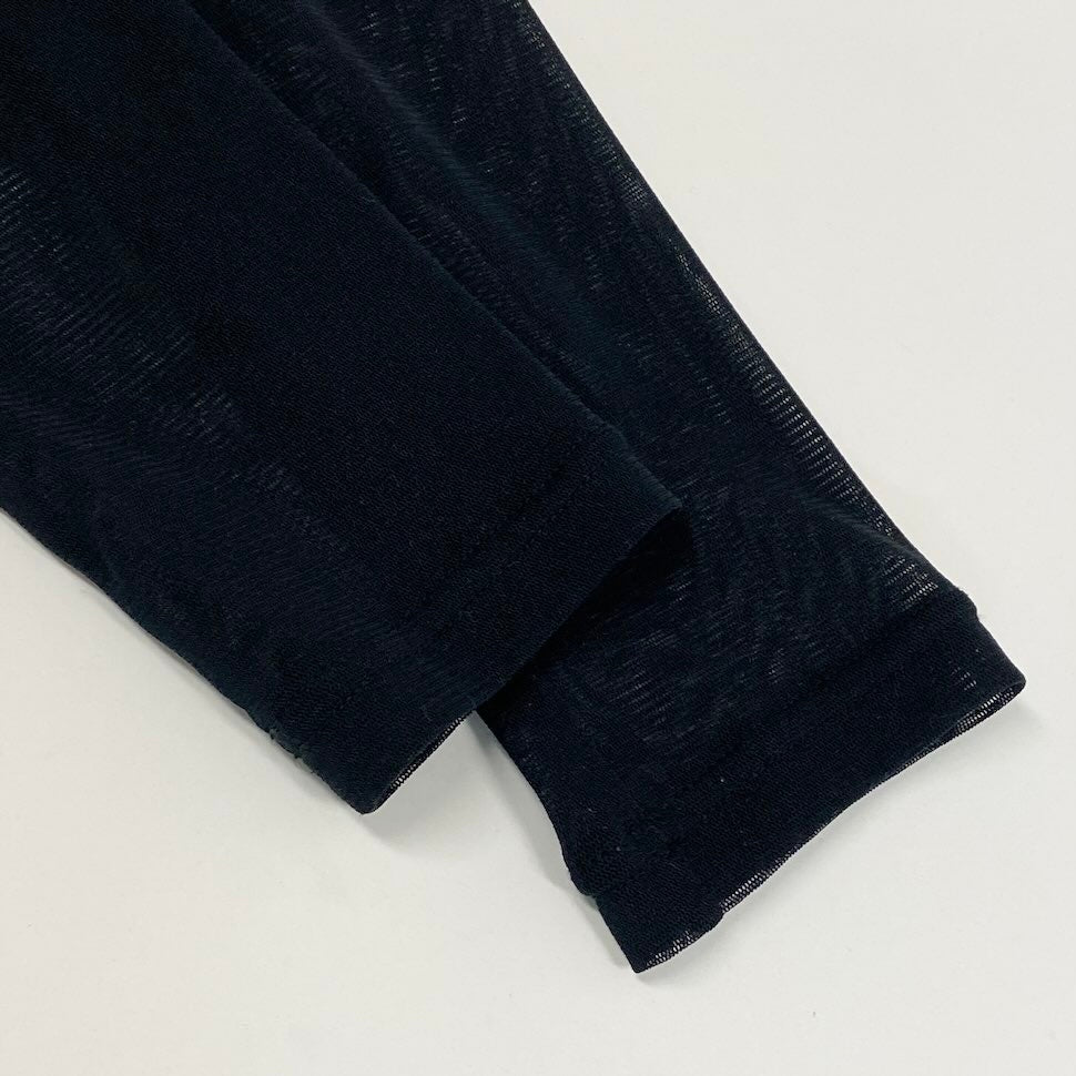 8c11 TOKUKO 1er VOL トクコプルミエヴォル チュニックワンピース シアースリーブ ハイネック フロントロゴプリント ストレッチ レディース 女性服 サイズ9 ブラックu02t