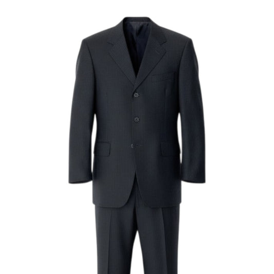 10c29 Christian Dior クリスチャンディオール スーツセットアップ テーラードジャケット スラックス ストライプ 46サイズ ダークグレー ウール100％ メンズ 男性用o07t