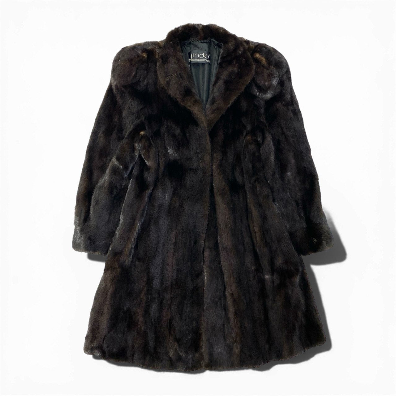 83a14 SAGA MINK サガミンク マホガニーミンク ミンクコート ロングコート 毛皮コート 12 ダークブラウン ミンクファー 毛並み綺麗t18r