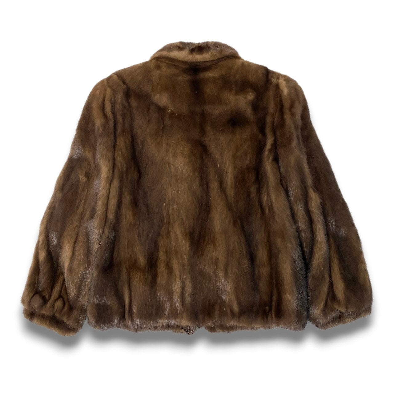 68c24 Roberto Ricci × SAGA MINK サガミンク 銀サガ デミバフミンク ファーコート しっぽコード付 サイズ11 ブラウン 最高級本毛皮 Mink Fur Coatt18r