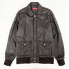 21f17 SUPREME シュプリーム 07AW Leather Bomber Jacket レザーボンバージャケット ブルゾン 裏地チェック OLD VINTAGE ヴィンテージ M ブラウン 本革