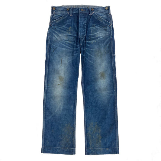 48L23 DOUBLE RL ダブルアールエル デニム ペインターパンツ サイズ30 インディゴ ブルー 綿100％ ジーンズ Ralph Lauren ラルフローレン ペイント加工t18r