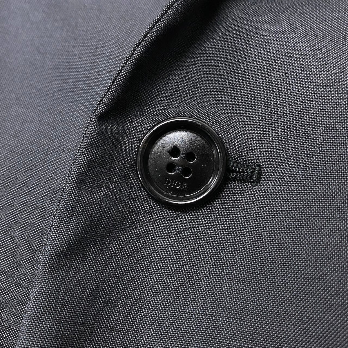 48j16【極美品】 DIOR ディオール テーラードジャケット シングル 1B サイズ46 ダークグレー ウール シルク メンズ 紳士服u02t
