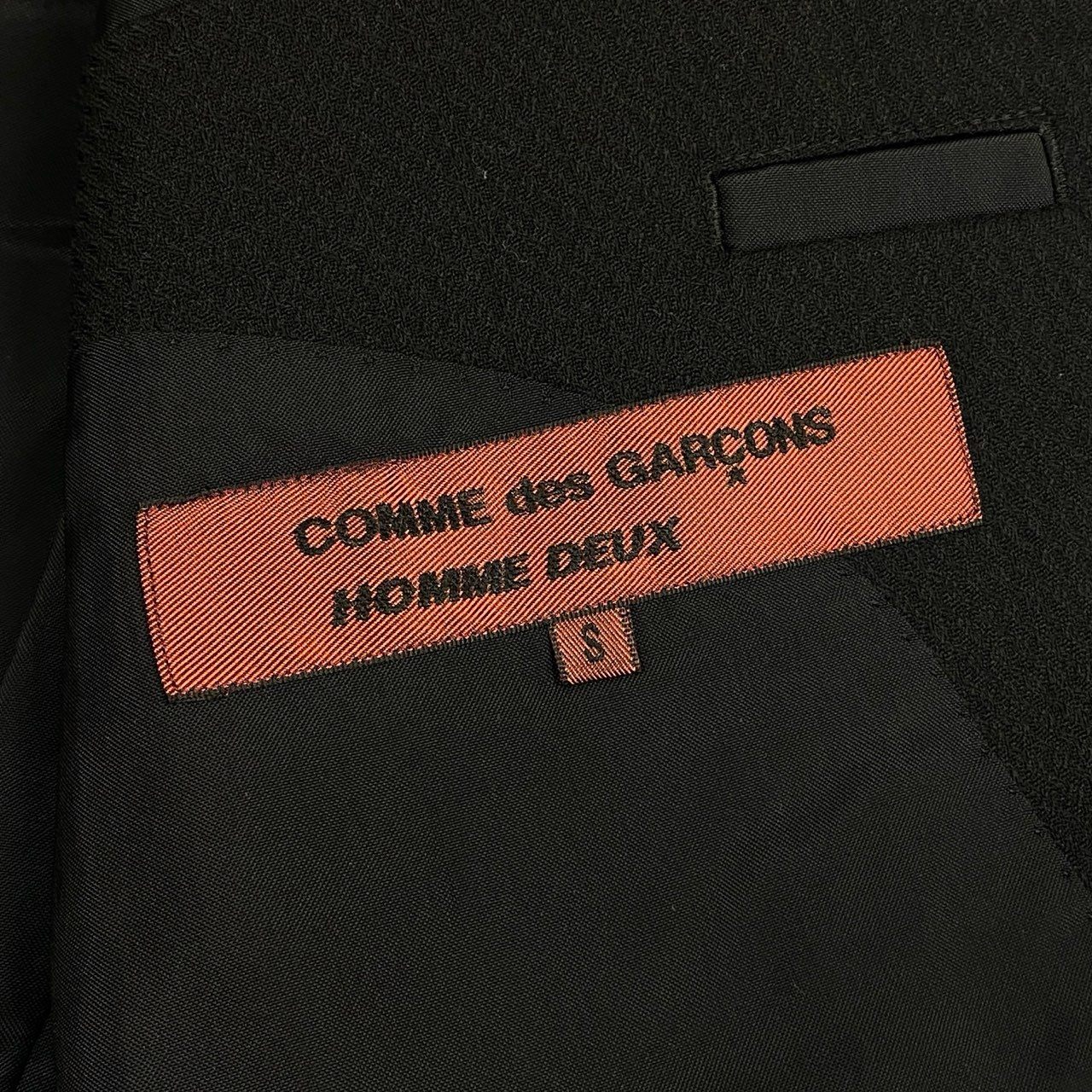 Mc6 COMME des GARCONS HOMME DEUS コムデギャルソン オムドゥ AD2007 千鳥 テーラードジャケット サイズS ブラック メンズk02i