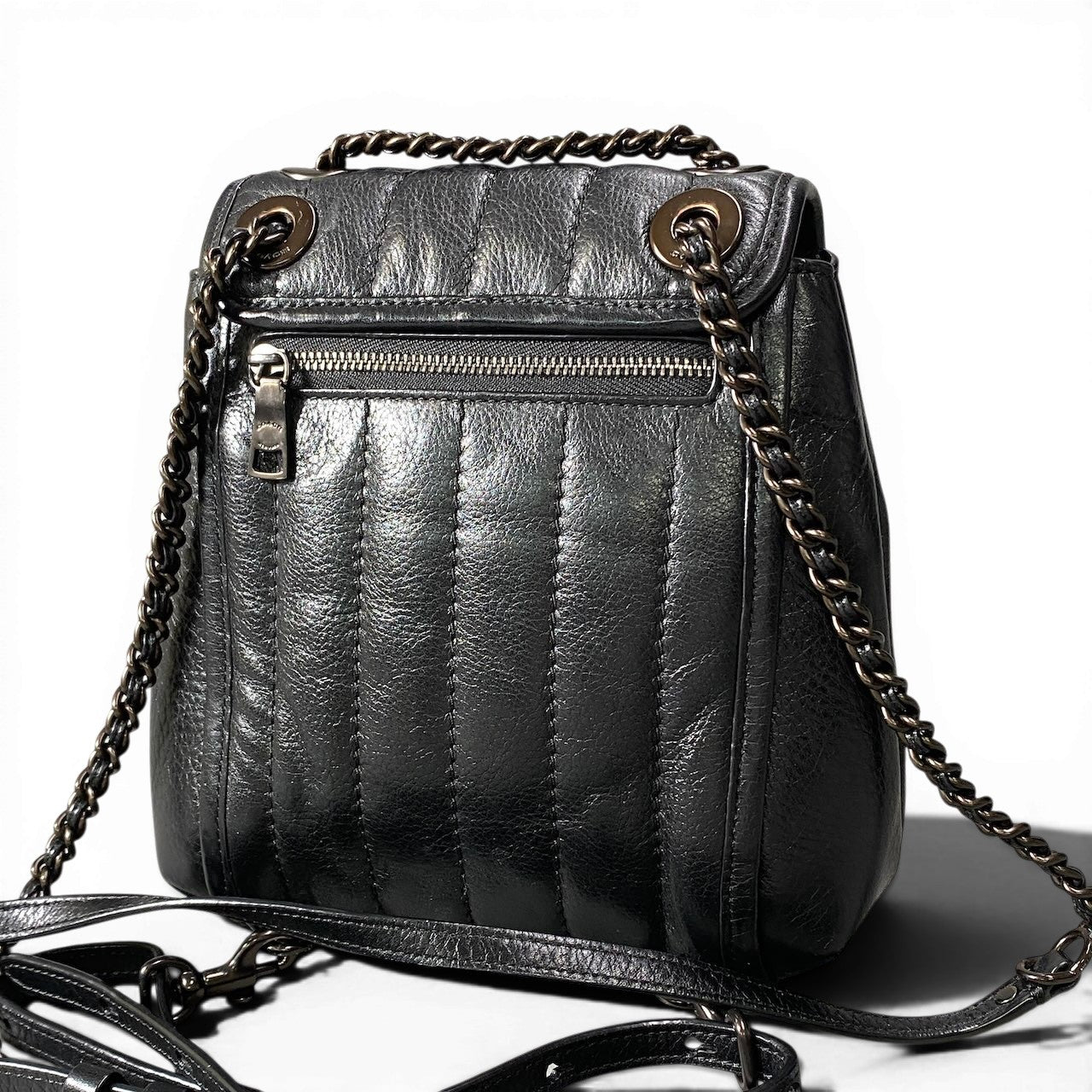 g9 COACH コーチ チェーンミニリュック  Chain Mini Backpack 79243 ブラック Blackt18r