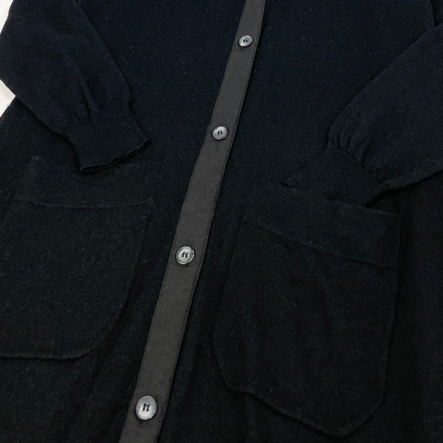 26a26 MM6 Maison Margiela エムエムシックス 長袖ニット ロングカーディガン 羽織  S32HA0245 XSサイズ ブラック ウール シルク カシミヤ レディースo07t