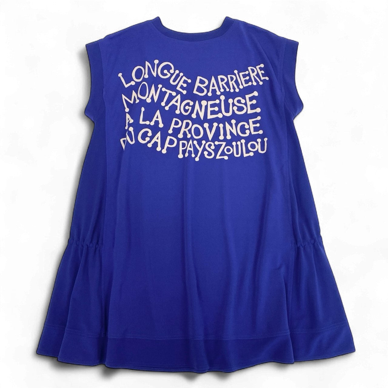 2k19 TOKUKO 1er VOL トクコプルミエヴォル 半袖 チュニックワンピース トップス Aライン 伸縮ストレッチ 9 ブルー系 レディースu02t