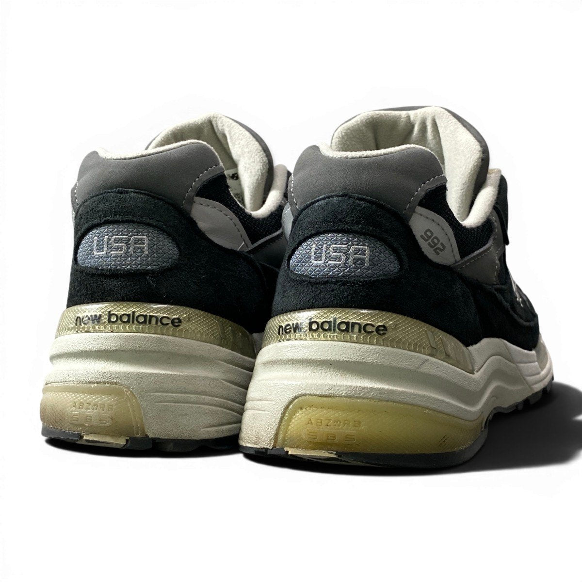 1g1 new balance ニューバランス Made in USA 992 Core ローカットスニーカー シューズ スエード M922EB 25cm ブラック グレー ホワイト メンズ 紳士靴o07t