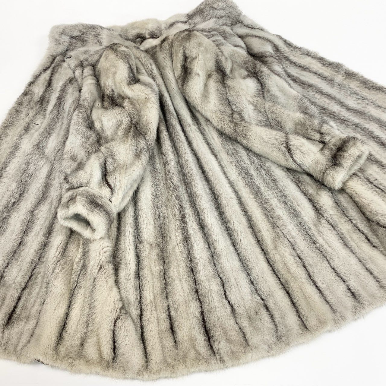 30a9 YUKI BELLE FEMME SAGA MINK サガミンク 金サガ クロスミンク ロングコート サイズF 最高級毛皮 Fur Coatt18r