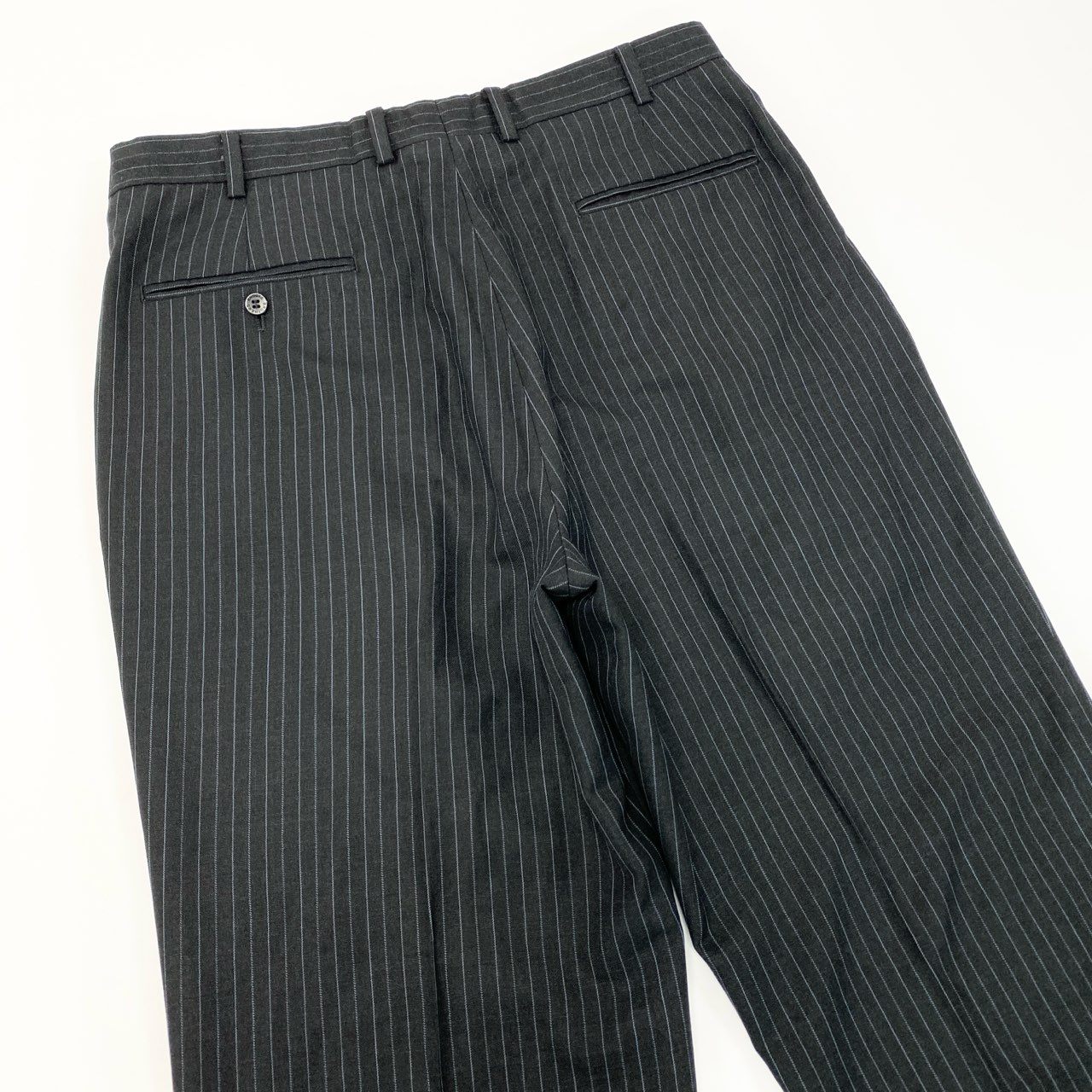 51Ⅼ2 Brooks Brothers ブルックスブラザーズ セットアップスーツ シングル 3B ストライプ柄 ウール混 メンズ 紳士服 ビジネス 40REG ブラックu02t