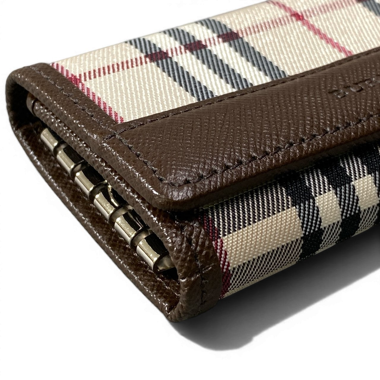 d9 【未使用】 BURBERRY バーバリー ノバチェック キーケース 小物 ベージュ系 レディースu02t