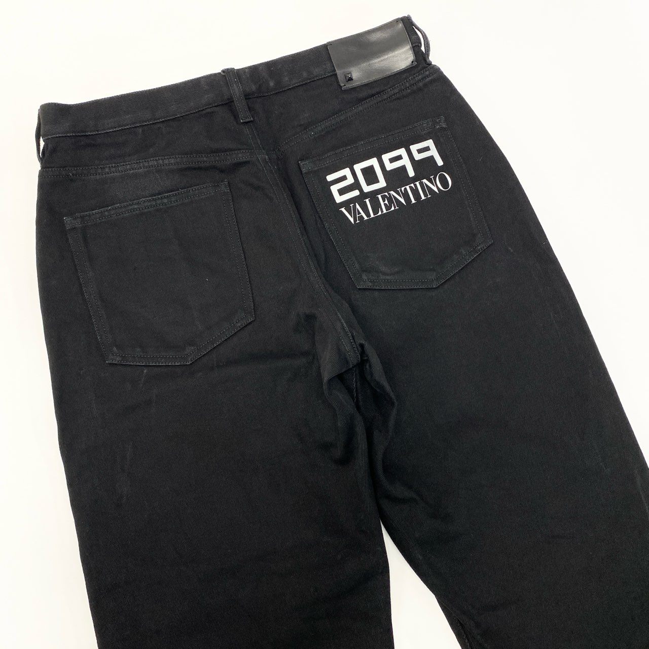 85a16 VALENTINO ヴァレンティノ 2099 ブラックデニム チノフィットパンツ サイズ34 Black Denim Pants ボトムスt18r