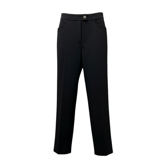75e18 CHANEL スラックスパンツ ボトムパンツ P19726V11502 34サイズ ブラック ウール100％ レディース 女性用u02t
