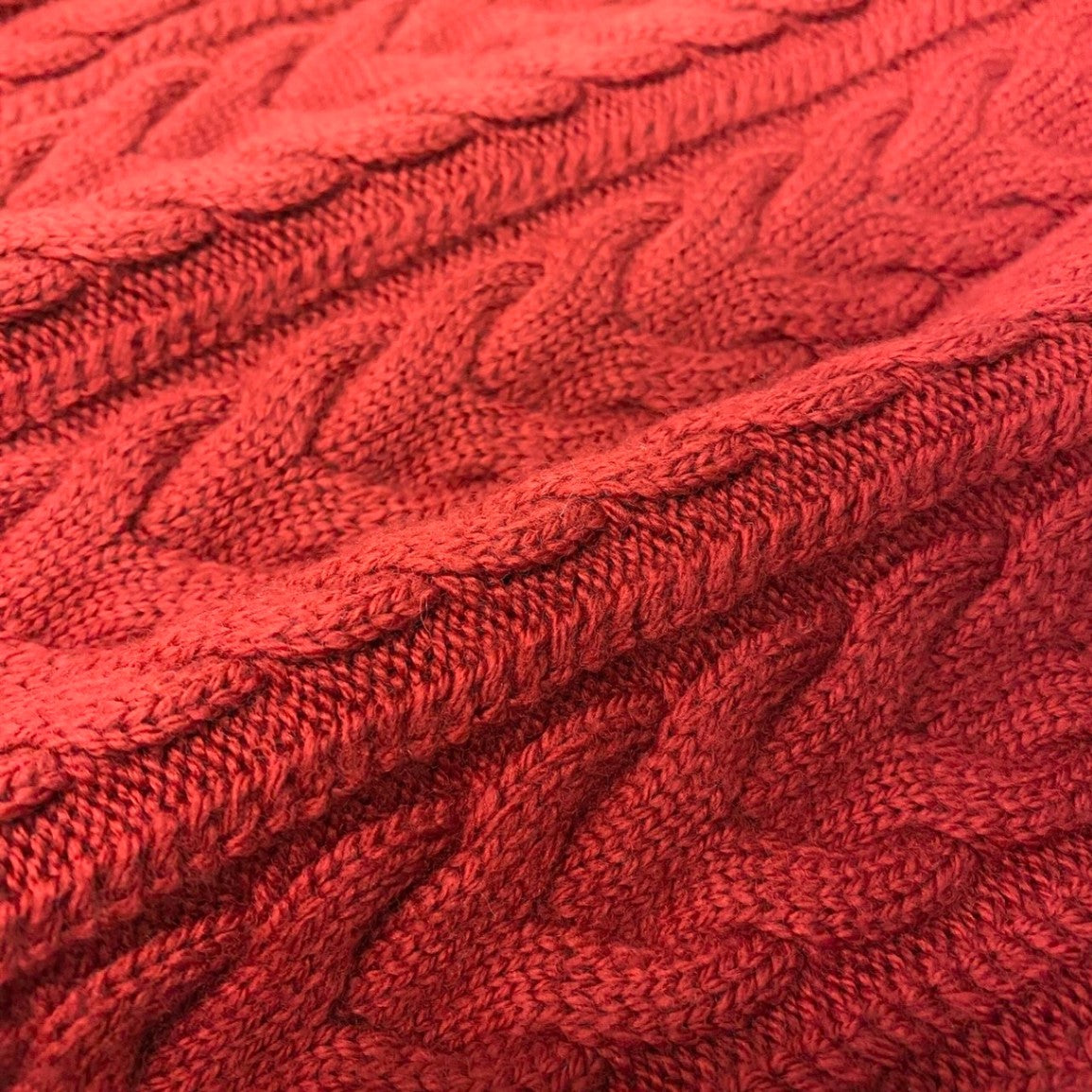 8d13 BURBEERY LONDON バーバリー ケーブルニット カーディガン サイズ1 レッド Cable Knit Cardigan 日本製t18r