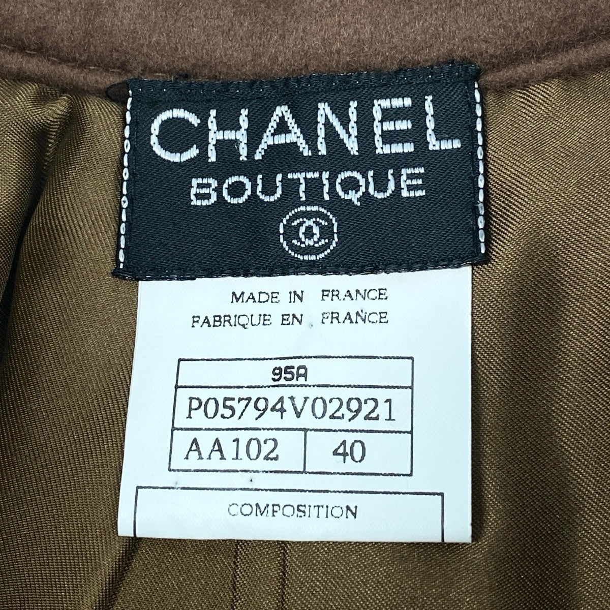h17 【新品保管品】CHANEL シャネル 1995AW ヘビーメルトン プリーツ ダブルスカート ココマークボタン P05794 40サイズ ブラウン カシミヤ100％ レディース 女性用k02i