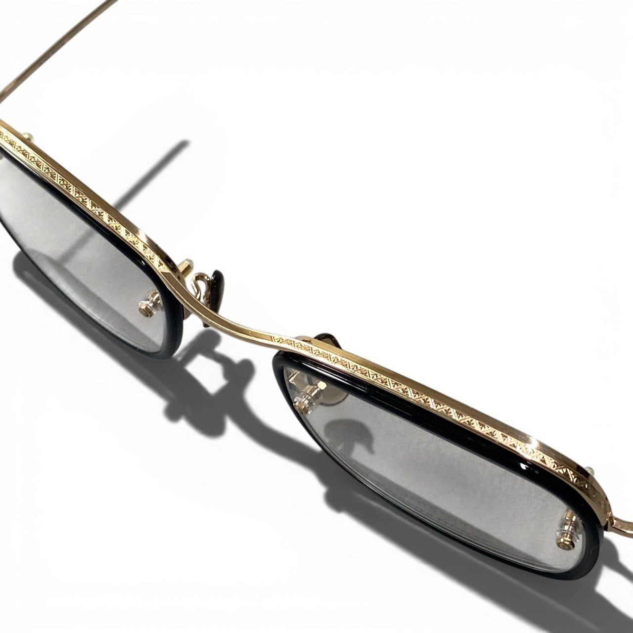 c17 OLIVER PEOPLES オリバーピープルズ Quigly 鯖江製 メガネ アイウェア ブラック/ゴールドk02i