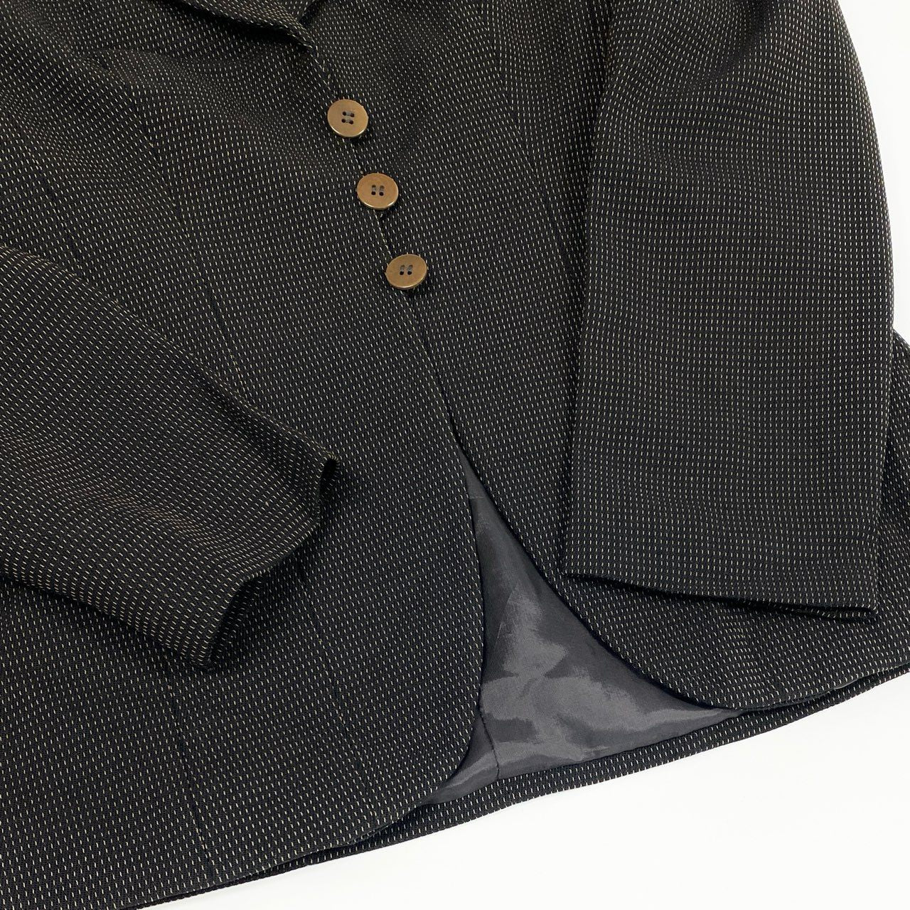 Ed6 GIORGIO ARMANI ジョルジオアルマーニ セットアップ スカートスーツ フォーマル  サイズ38 ブラック レディース 女性服u02t