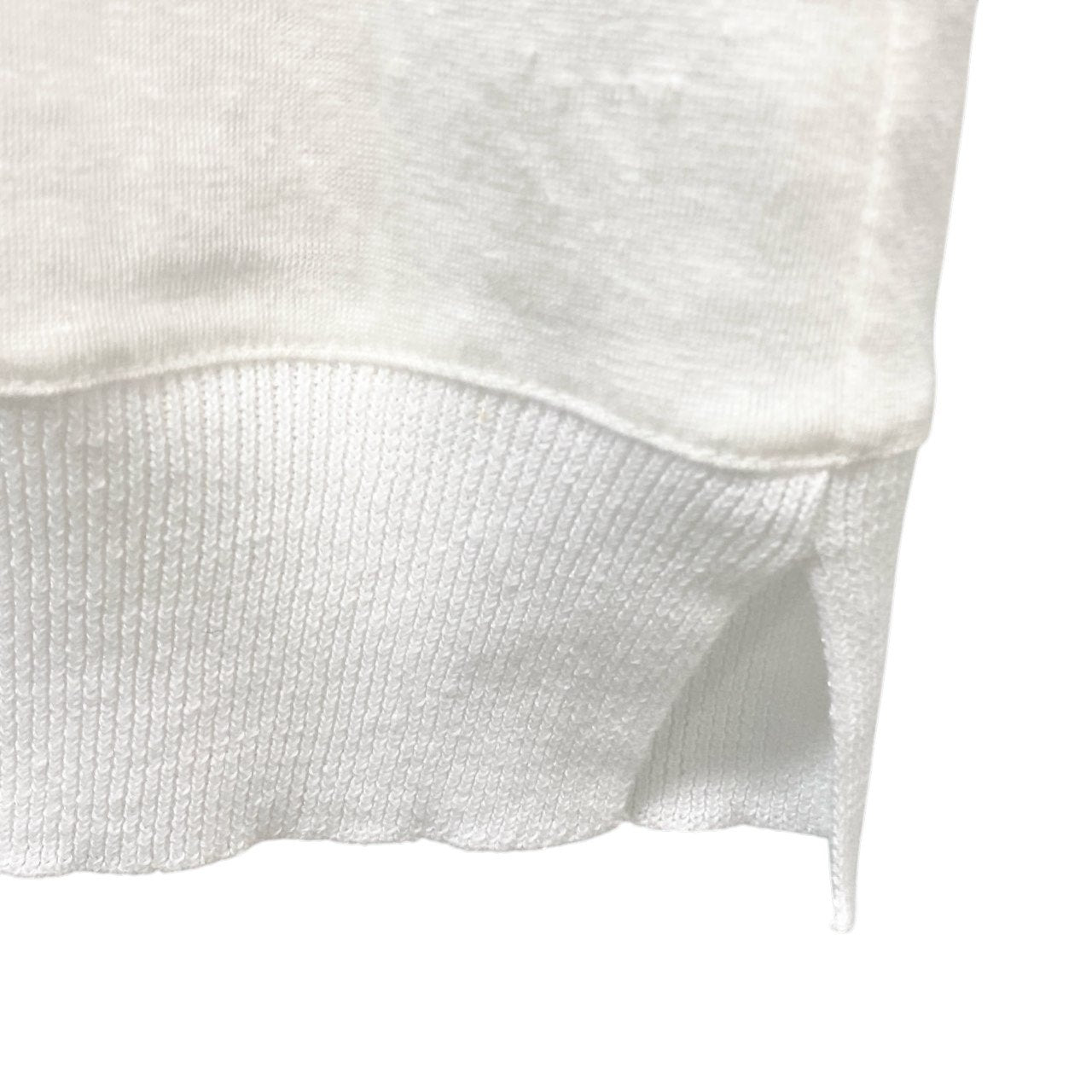 75b26 FABIANA FILIPPI ファビアナフィリッピ 七分袖カットソー リネン混カットソー トップス Mサイズ ホワイト レディース 女性用u02t