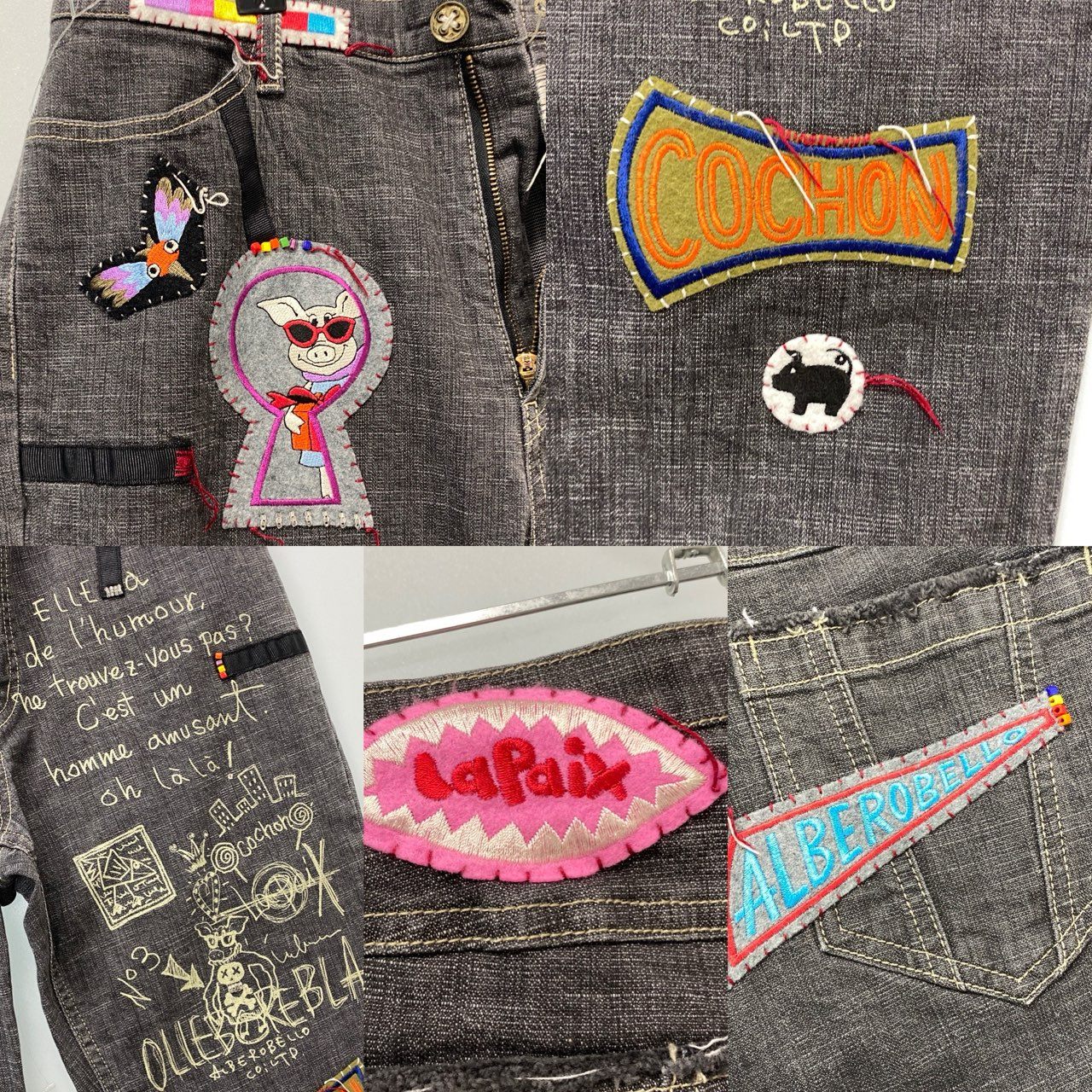 24b13 TOKUKO 1er VOL トクコプルミエヴォル ノースリーブシャツワンピース フラワーモチーフ刺繍 サイドリボン ストレッチ○ レディース 女性用 サイズ9 ブラックu02t