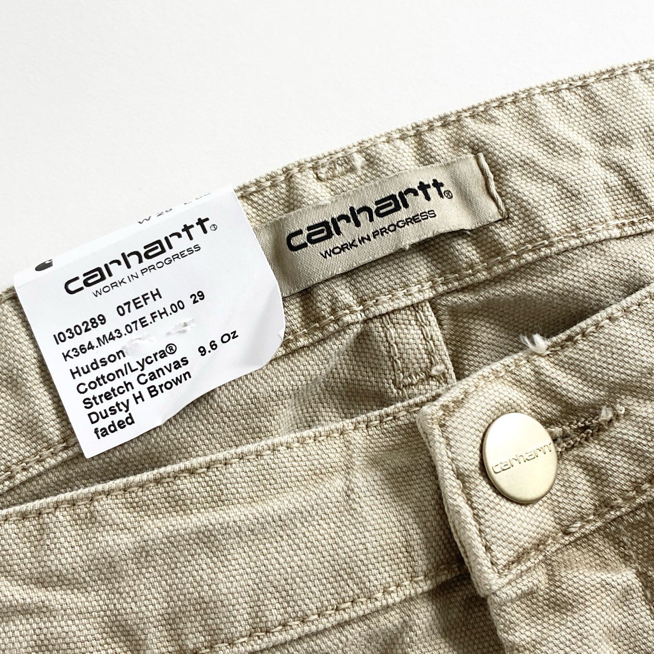 67e12 《未使用保管品》 タグ付 Carhartt WIP カーハート ダブルアイピ― Plerce Pant Straight ウィメンズ ピアス パンツ ストレート ペインターパンツ ワーク ボトムス I030289 w29 ベージュ コットン