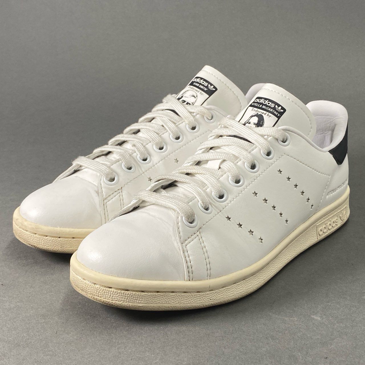 6d2 adidas アディダス × STELLA McCARTNEY ステラマッカートニー STAN SMITH スタンスミス スニーカー 23.5cm ホワイト レザー G26984