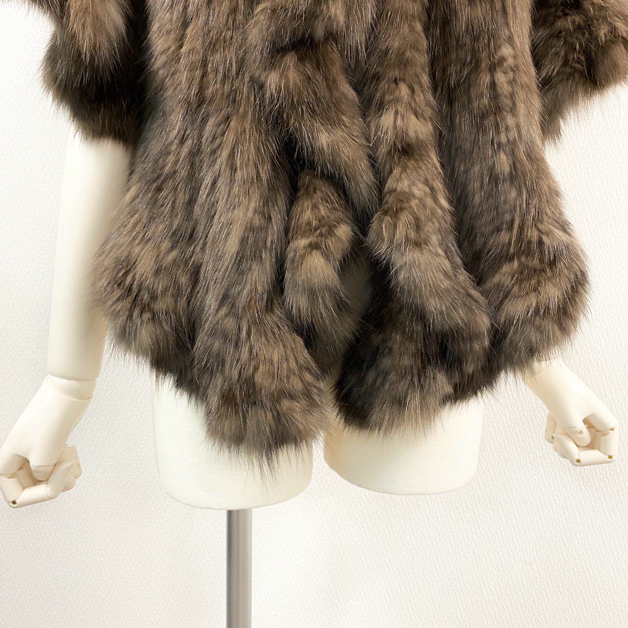 82a15 セーブルファー 大判ティペット ブラウン 最高級本毛皮 Sable Fur Tippet マフラー ショールt18r