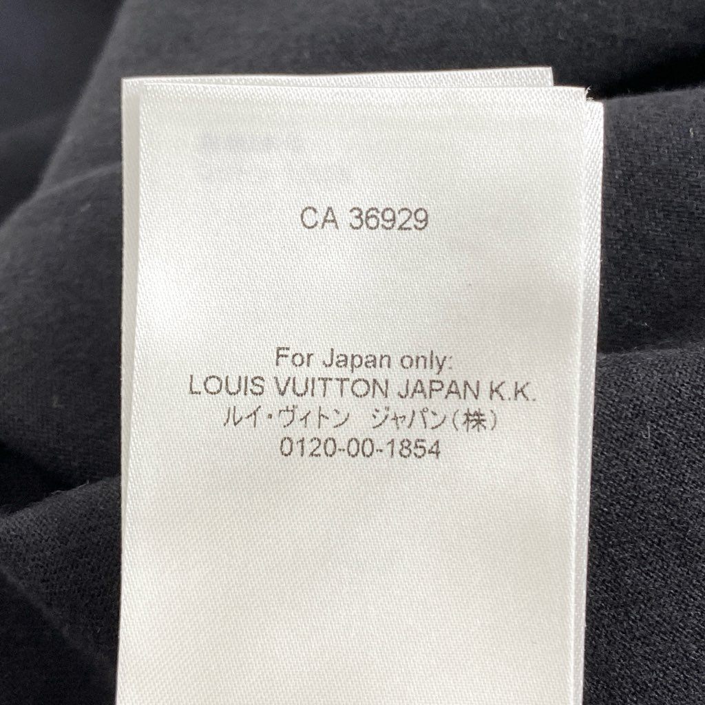 56g2 【美品】 LOUIS VUITTON ルイヴィトン 22SS テルモヒートリアクティブプリントTシャツ クルーネック プリント HMY13W XLサイズ ブラック コットン イタリア製