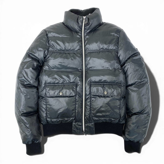 3l27《美品》 EMPORIO ARMANI エンポリオアルマーニ EA7 ダウンジャケット サイズM ブラック DOWN JACKETt18r