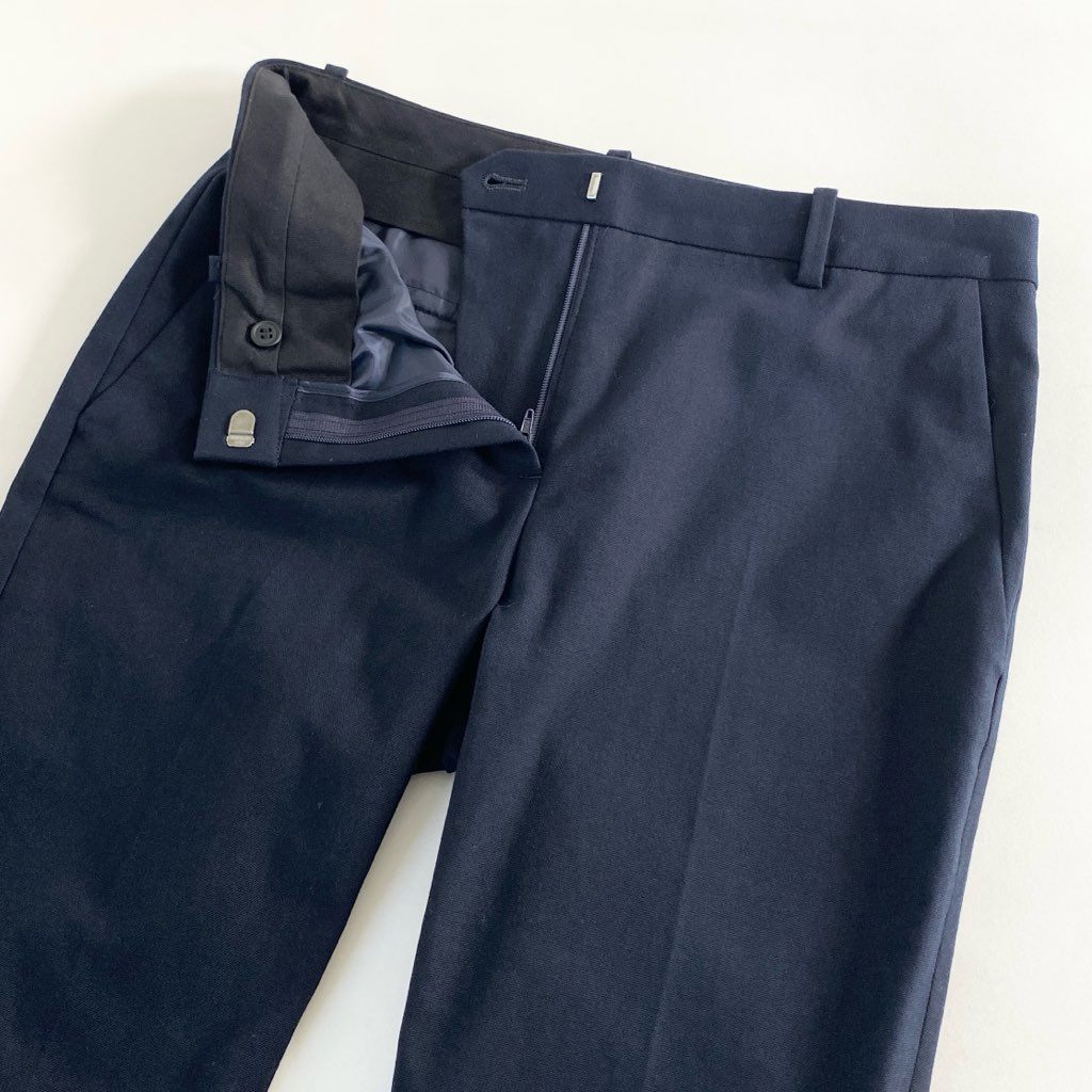 32d5 《未使用》 Theory セオリー 21SS STRETCH CANVAS TREECA 4N ストレッチパンツ 00 ネイビー 日本製 タグ付き