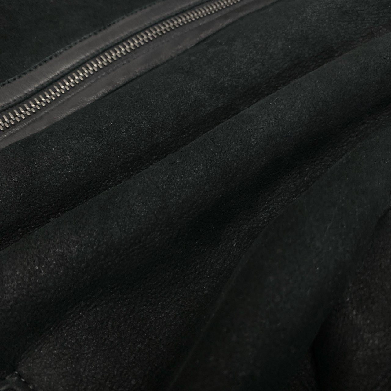 58k22《未使用保管品》 ロンハーマン ＲＨＣ アールエイチシー  ボンバージャケット ムートンジャケット レザー羊革 裏ボア メンズ 紳士服 M ブラックu02t