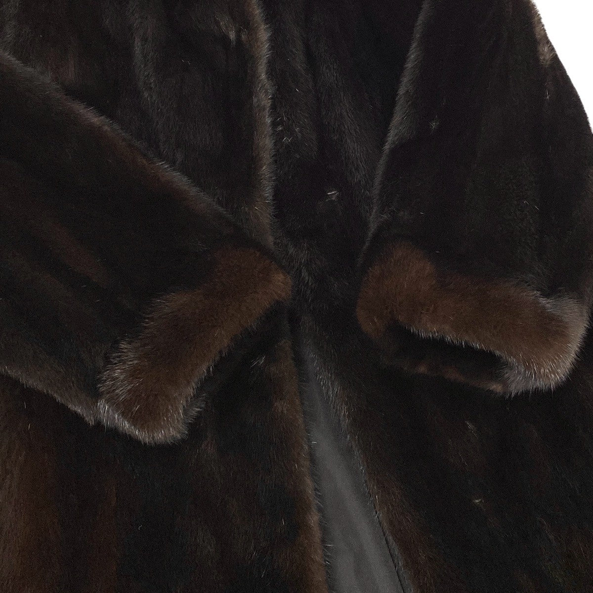 86f11 MIO ダークミンク 超ロングコート 丈110cm サイズF ブラウン 本毛皮 Dark Mink Long Coat リアルファーt18r