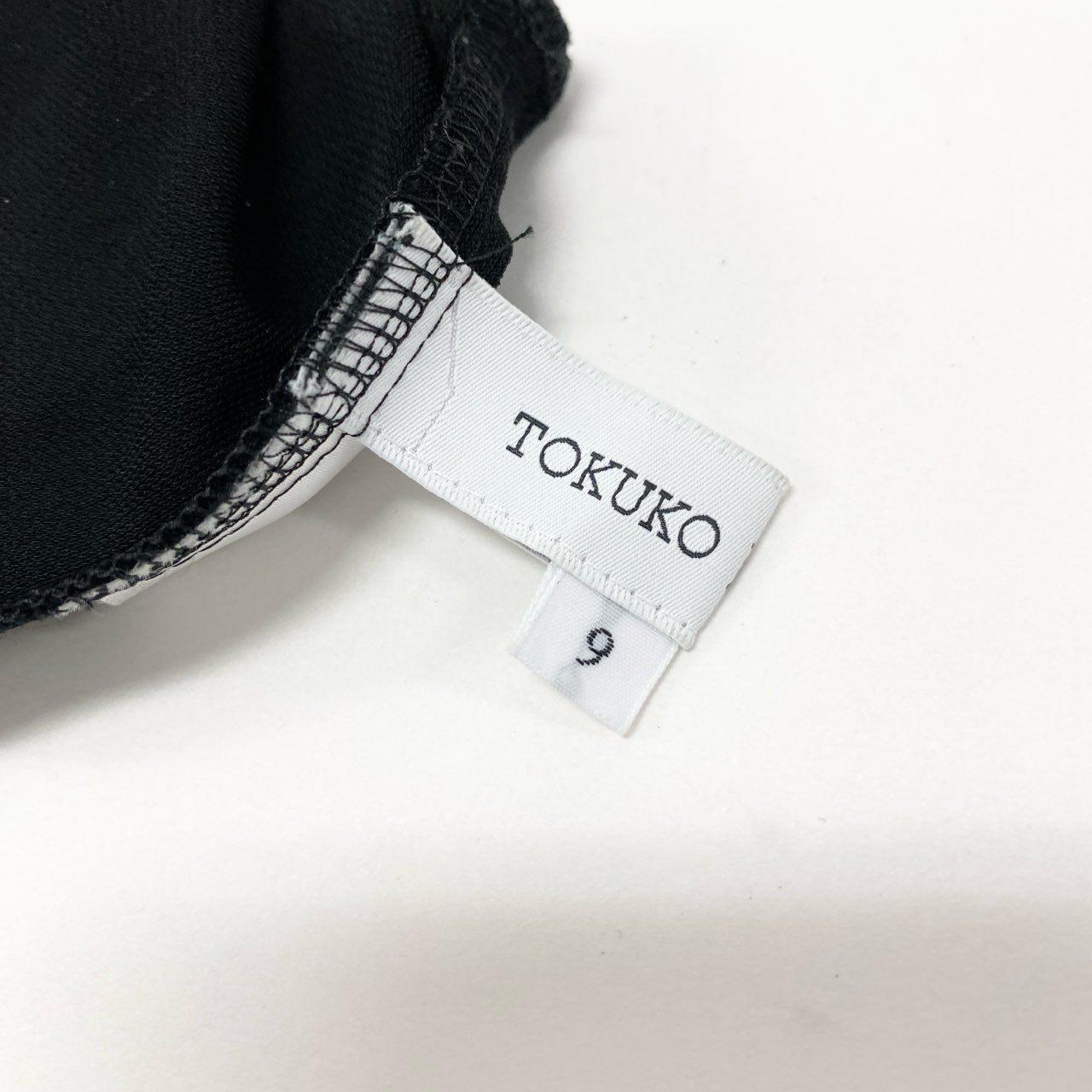 76k21《美品》 TOKUKO 1er VOL トクコプルミエヴォル ノーカラー ロングカーディガン 長袖 カットワークレース レディース 女性用 9 ブラックu02t