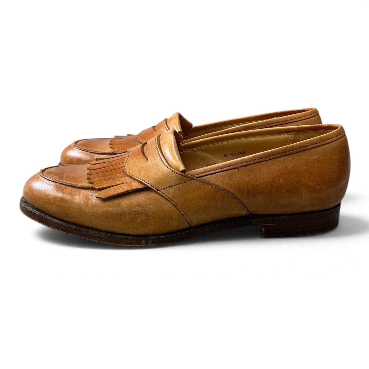 3j14 Crockett&Jones クロケット&ジョーンズ ユナイテッドアローズ別注 SONNING キルトローファー 6340 9E キャメル レザー メンズ 紳士靴o07t