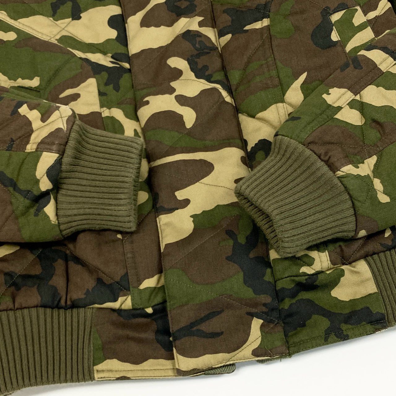 38b9 《新品同様》 BALMAIN バルマン キルティング ボンバージャケット ミリタリージャケット M グリーン系 メンズ 2017年k02i