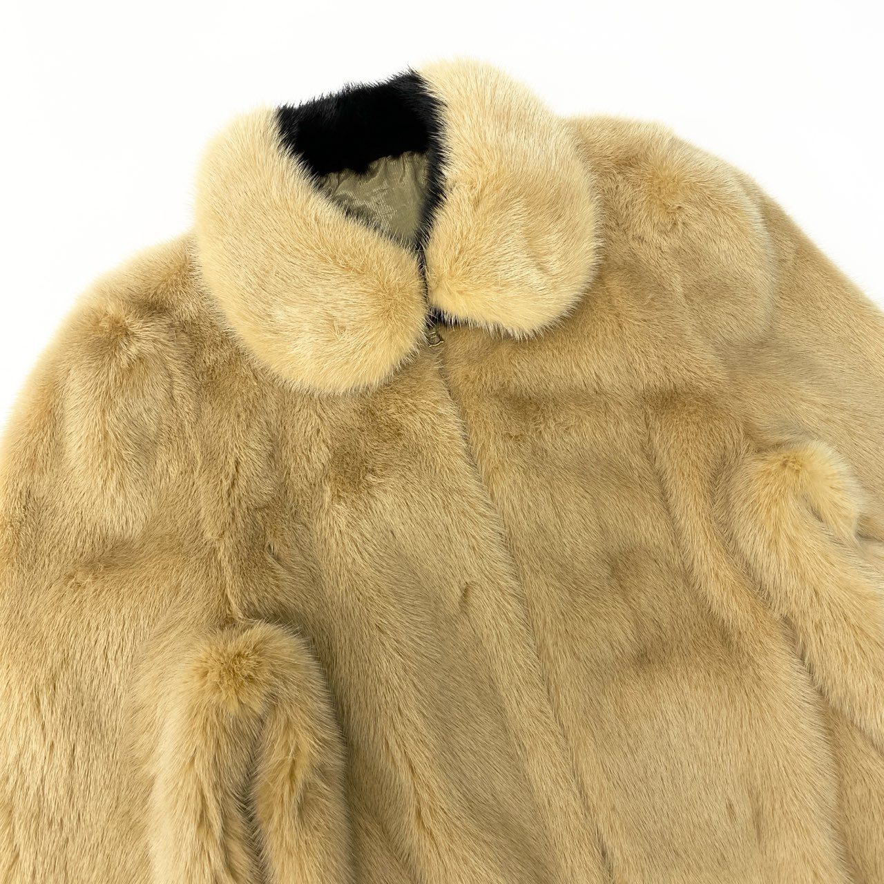 20c14 MARNI マルニ 染めミンクファージャケット ジップアップブルゾン 毛皮コート 36 イエロー系 ミンクファー レディースu02t