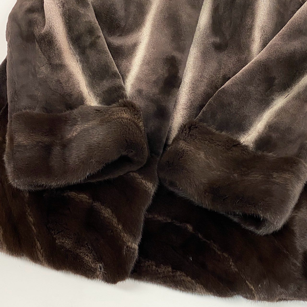 43d3 KOPENHAGEN FUR コペンハーゲン PLATINUM MINK プラチナミンク クロスミンクコート F ブラウン 最高級本毛皮 Fur Coatt18r