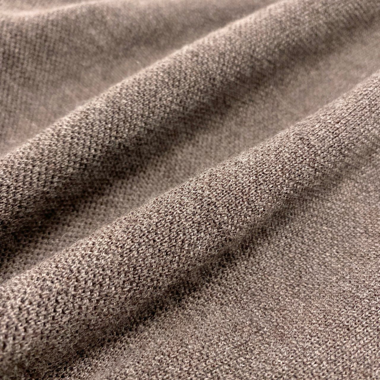 5i12 《美品》 Ermenegildo Zegna エルメネジルドゼニア ハイネック ニット セーター トップス レザーチンストラップ 48/S ブラウン ウールカシミヤ メンズu02t