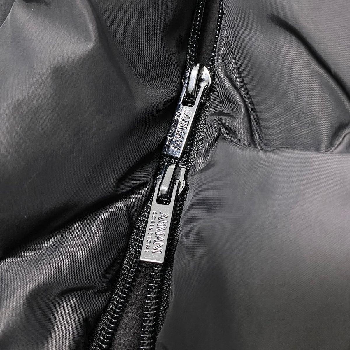 28j15 ARMANI COLLEZIONI アルマーニコレツィオーネ ショールカラー ダウンジャケット ハーフコート 38 ダークブラウン レディースo07t