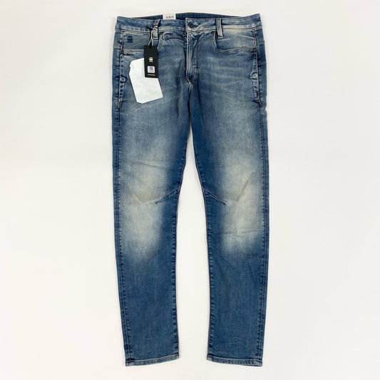 3g2 《未使用》 G-STAR RAW ジースターロウ 3D SLIM デニムパンツ ジーパン 立体裁断 ボトムス USED加工 D-STAQ 3D SLIM サイズW33 L32 ブルー メンズ 紳士服