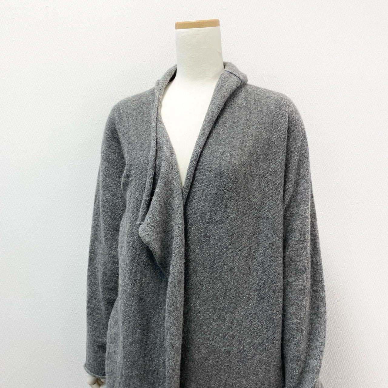 38k16【美品】JURGEN LEHL Babaghuri ヨーガンレール ババグーリ ニットカーディガン ロングカーディガン ニットセーター J0574KC611 Mサイズ グレー レディースu02t