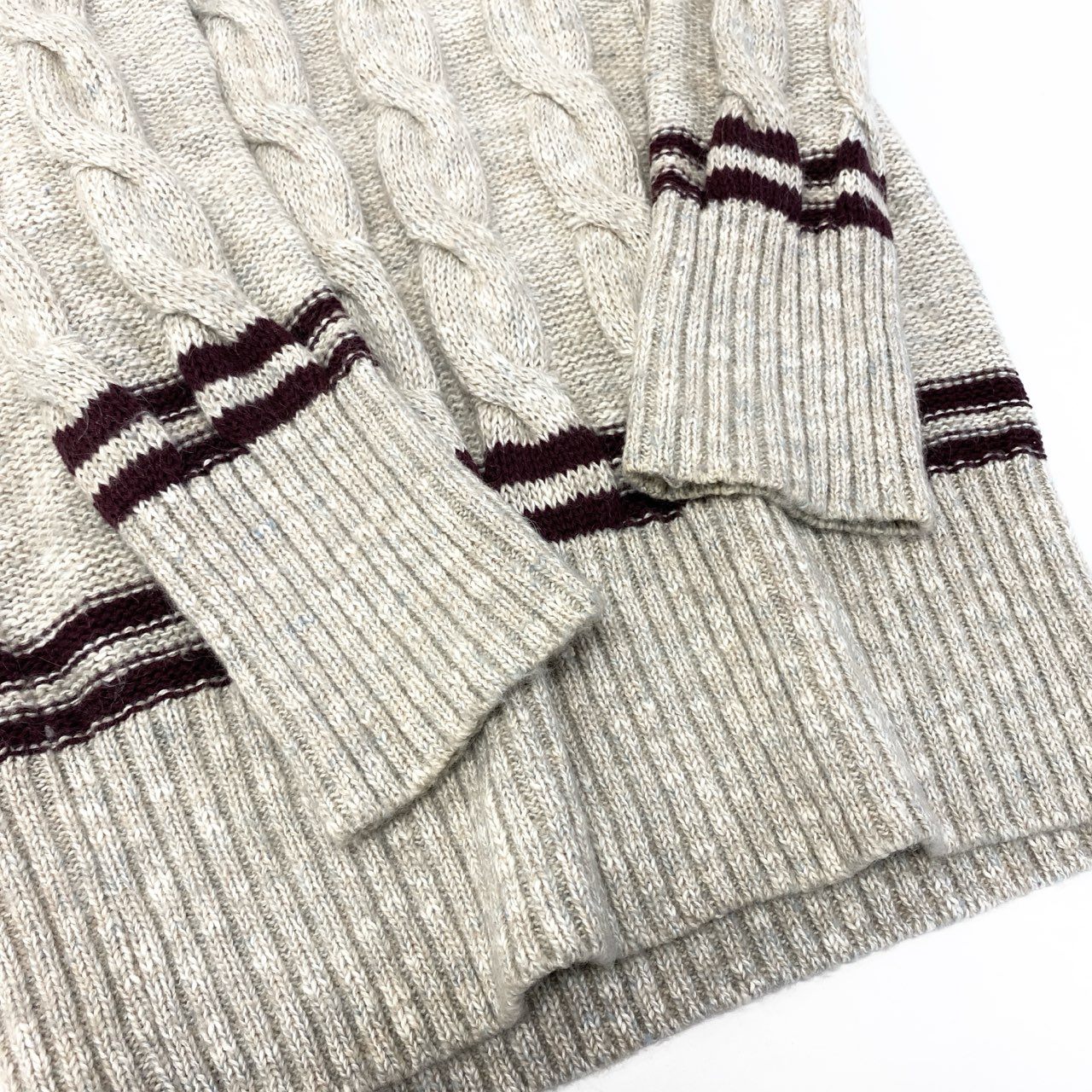 86a15 Vivienne Westwood RED LABEL ヴィヴィアンウエストウッド レッドレーベル ロゴワッペン スクールニット ニットセーター サイズ2 アイボリー レディース ロング丈 トップスk02i