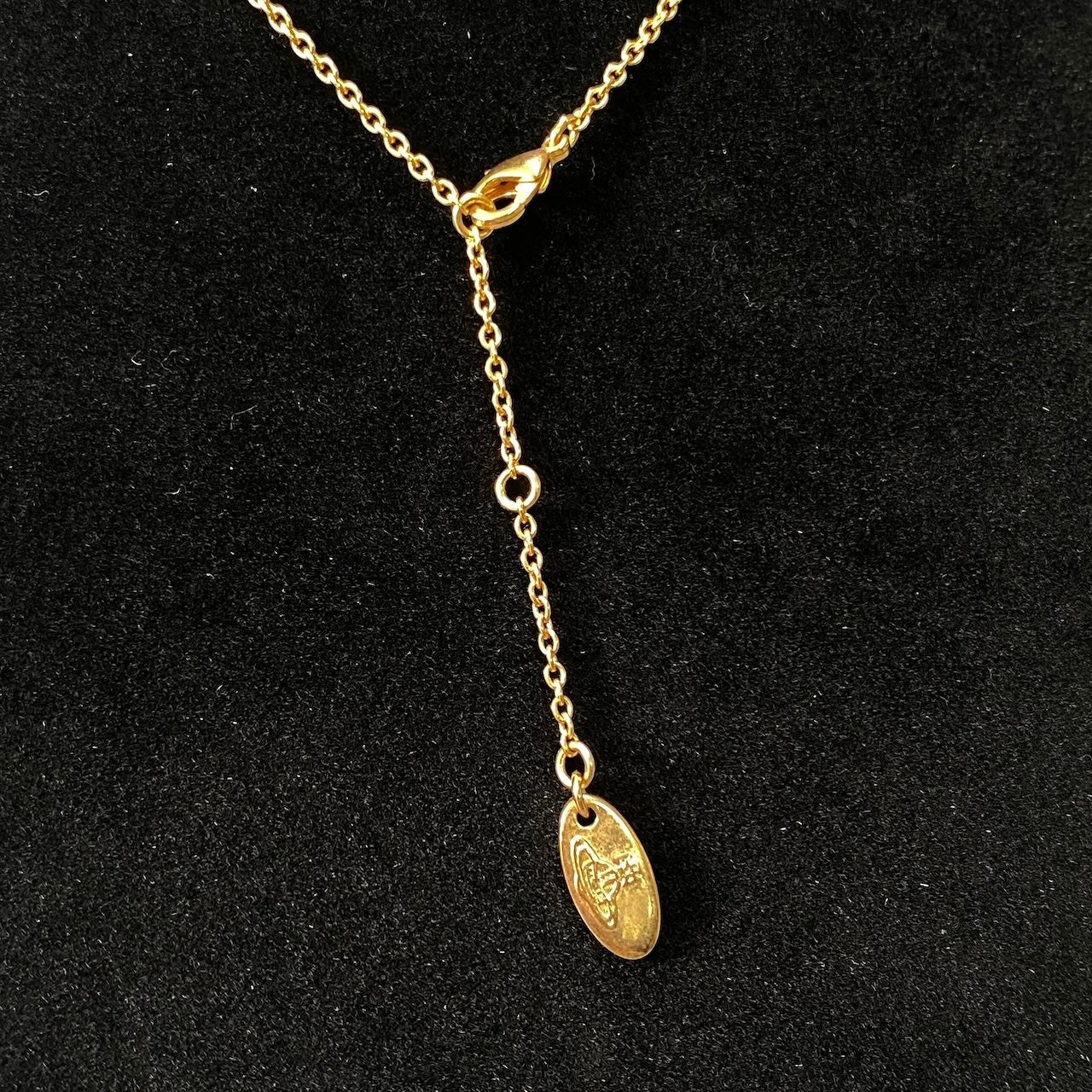 h11 《美品》 Vivienne Westwood ヴィヴィアンウエストウッド ORB クリップデザイン ラインストーン ネックレス ゴールド アクセサリーt18r