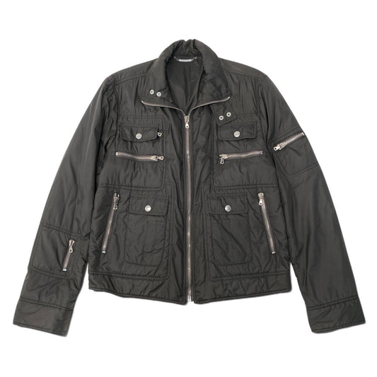 51i2 DOLCE&GABBANA ドルチェアンドガッパーナ 2003AW アーカイブ パテッドジャケット ブルゾン マルチポケット アウター 48サイズ カーキ ポリエステル100％ メンズ 男性用u02t