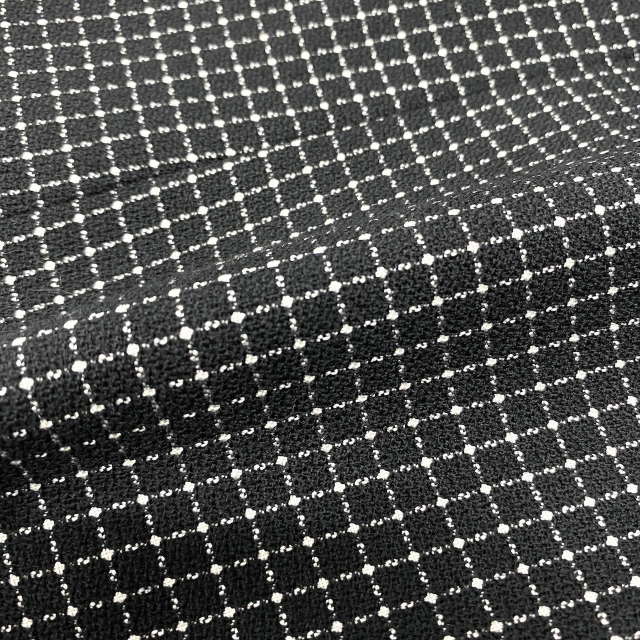 62e12 Christian Dior クリスチャンディオール テーラードジャケット  レザーパイピング チェック柄 総柄 サイズ9 ブラック ホワイト レディース 女性用o07t