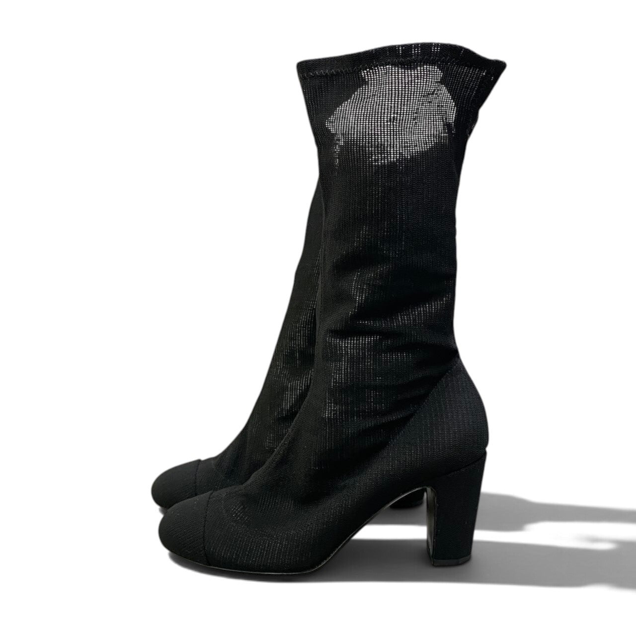 i1 CHANEL シャネル メッシュ パンプス ココマーク サイズ36 ブラック レディースk02i
