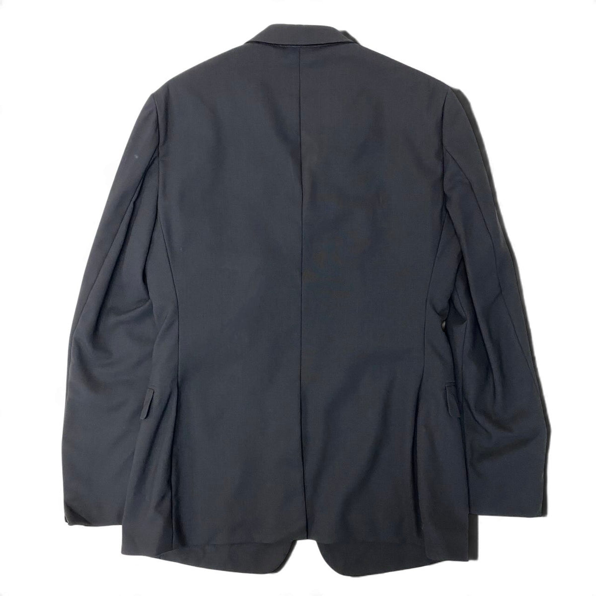 47j16 【極美品】 DIOR ディオール テーラードジャケット アンコンジャケット  シングル 2B サイズ48 ブラック ウール100％ メンズu02t